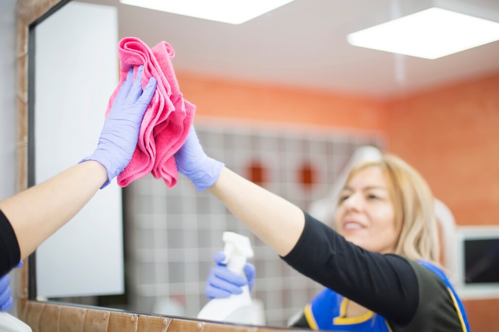 Cleaning girl